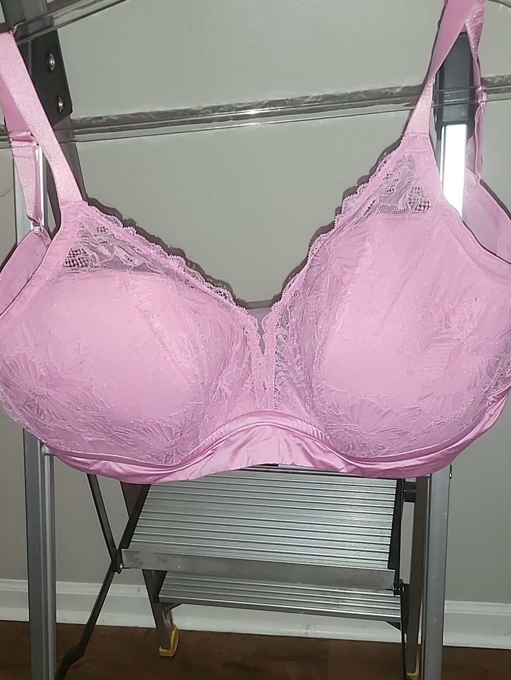 Auden Pink Lace Underwire Bra
